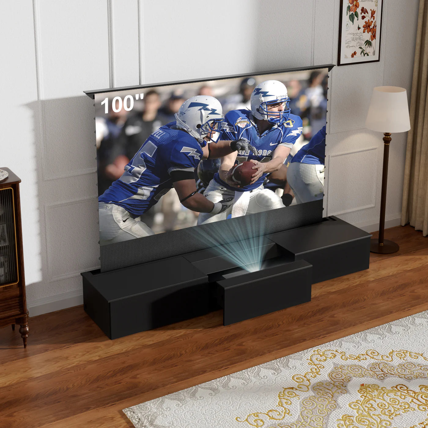 Laser TV konfigurátor (Matný kabinet + výsuvný mechanizmus)