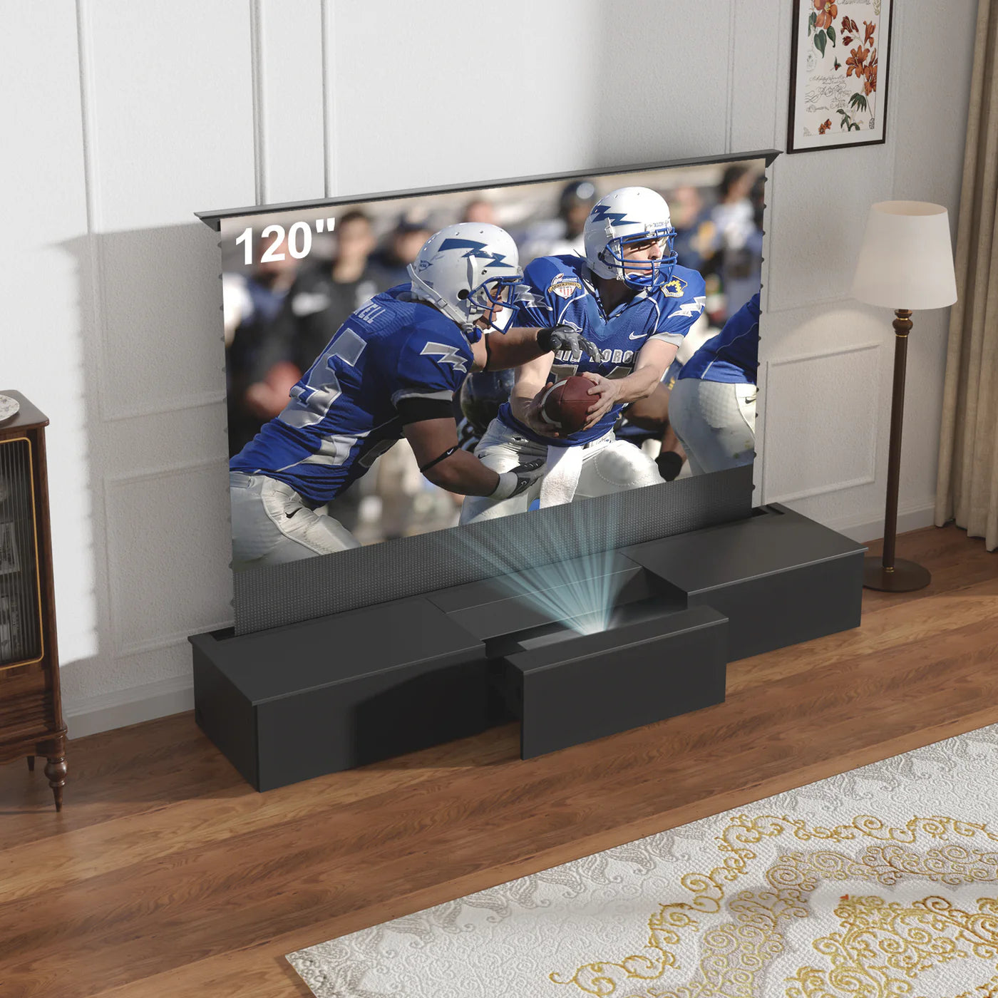 Laser TV konfigurátor (Matný kabinet + výsuvný mechanizmus)