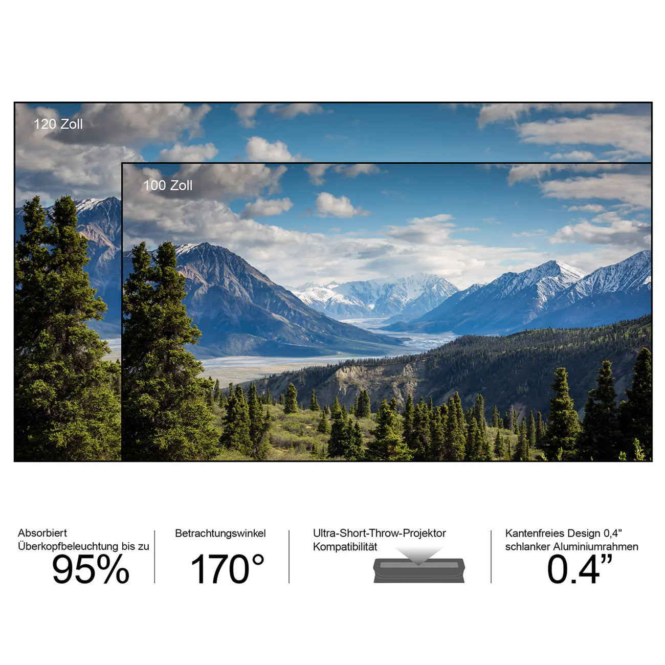 Pevný projekční rám Cinematic ALR UST Screen