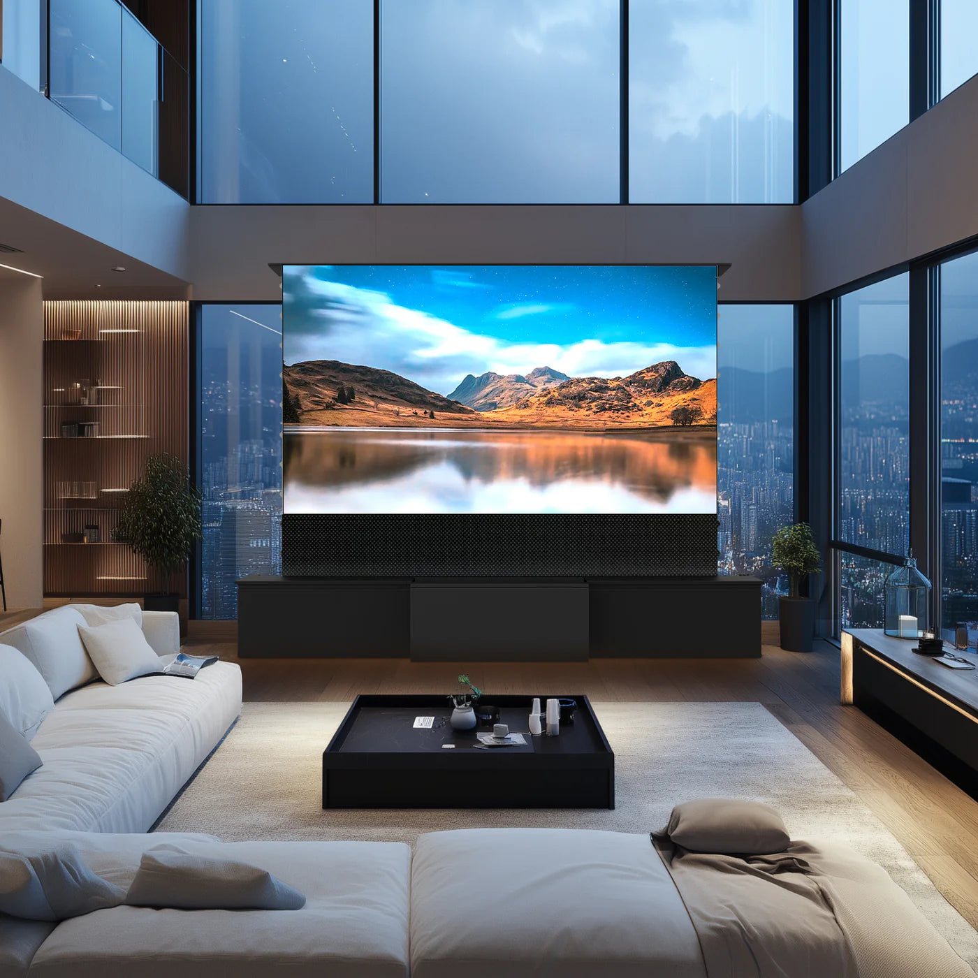 Laser TV konfigurátor (Matný kabinet + výsuvný mechanizmus)